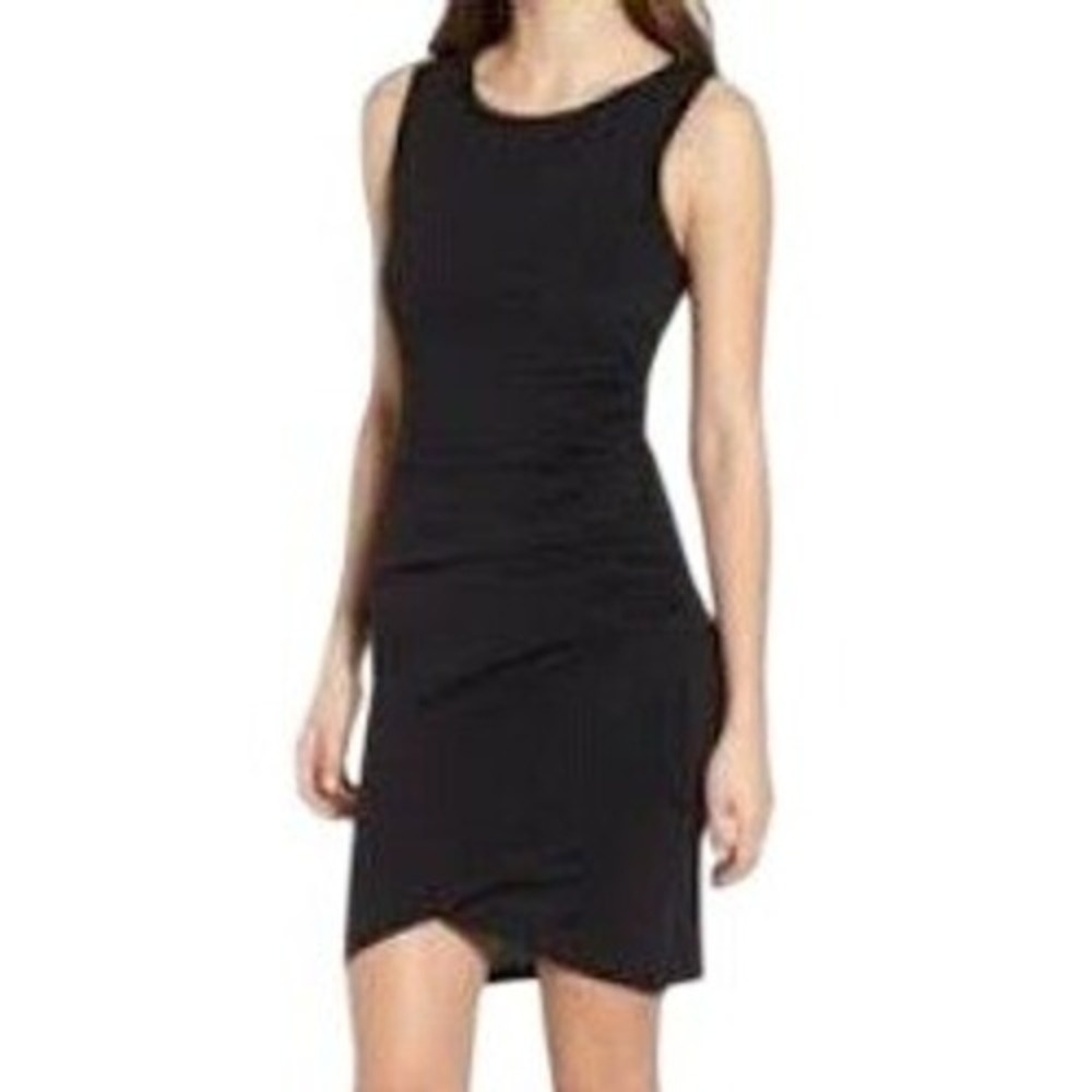 Leith Black Rouched Side Bodycon Sleeveless Mini Dress Size‎ Medium